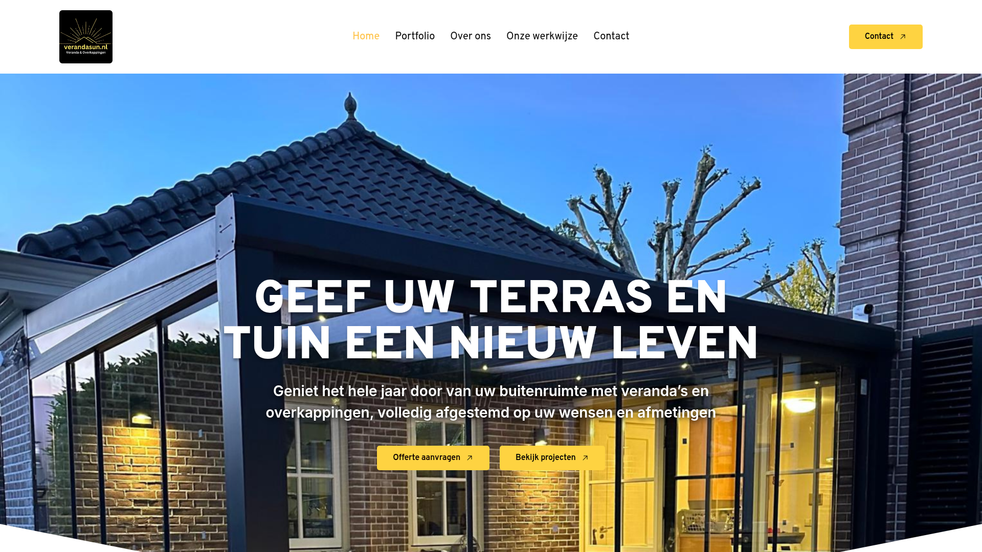 Website van Veranda Sun gebouwd door CCQ Media